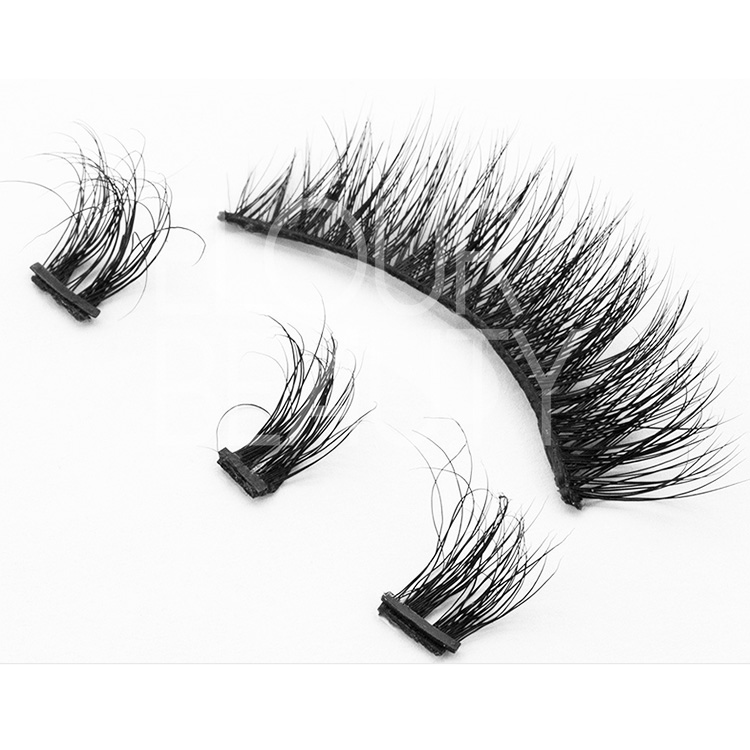 Mink fur 3d magnetic eyelashes best quality China manufacturers EA13